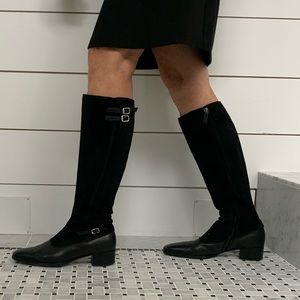 Ladies Black suede and leather Ralph Lauren Boots